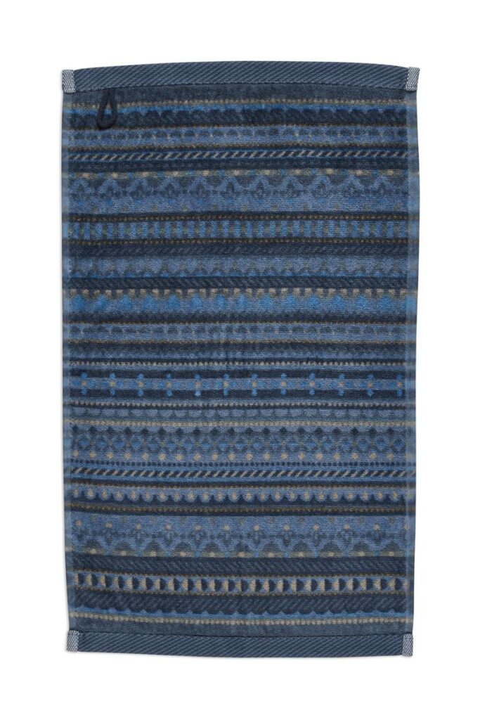 Pip Studio Geometric Gastendoek Donker Blauw 30x50 Set van 3