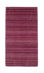 Pip Studio Geometric Handdoek Donker roze 55x100 Set van 3