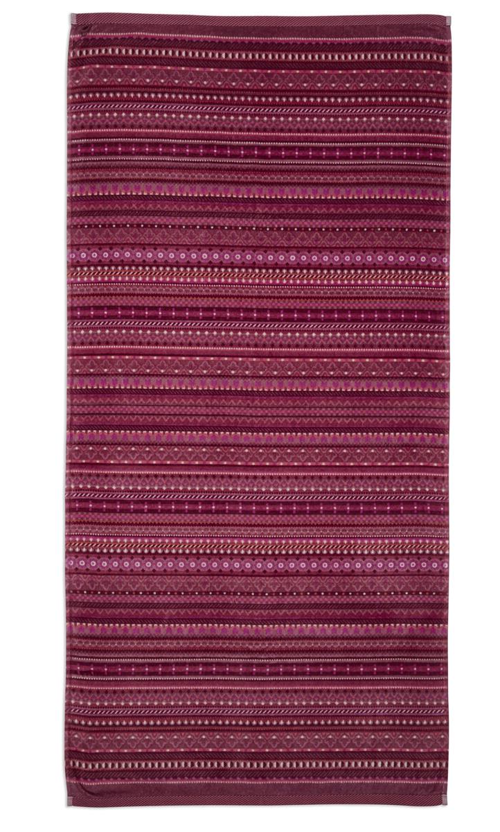 Pip Studio Geometric Badlaken Donker roze 70x140