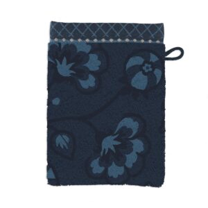 Pip Studio Jasmin Jacquard Washand Dark Blue 16x22 Set van 3