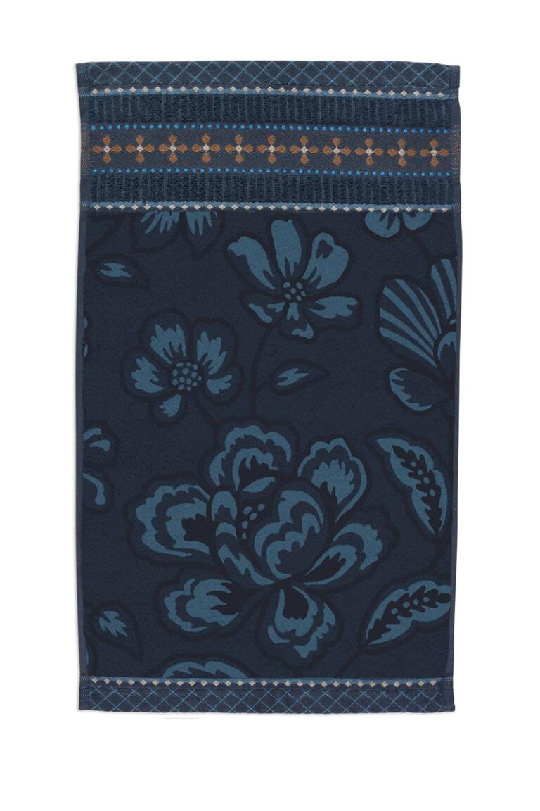 Pip Studio Jasmin Gastendoek Donker Blauw 30x50 Set van 3