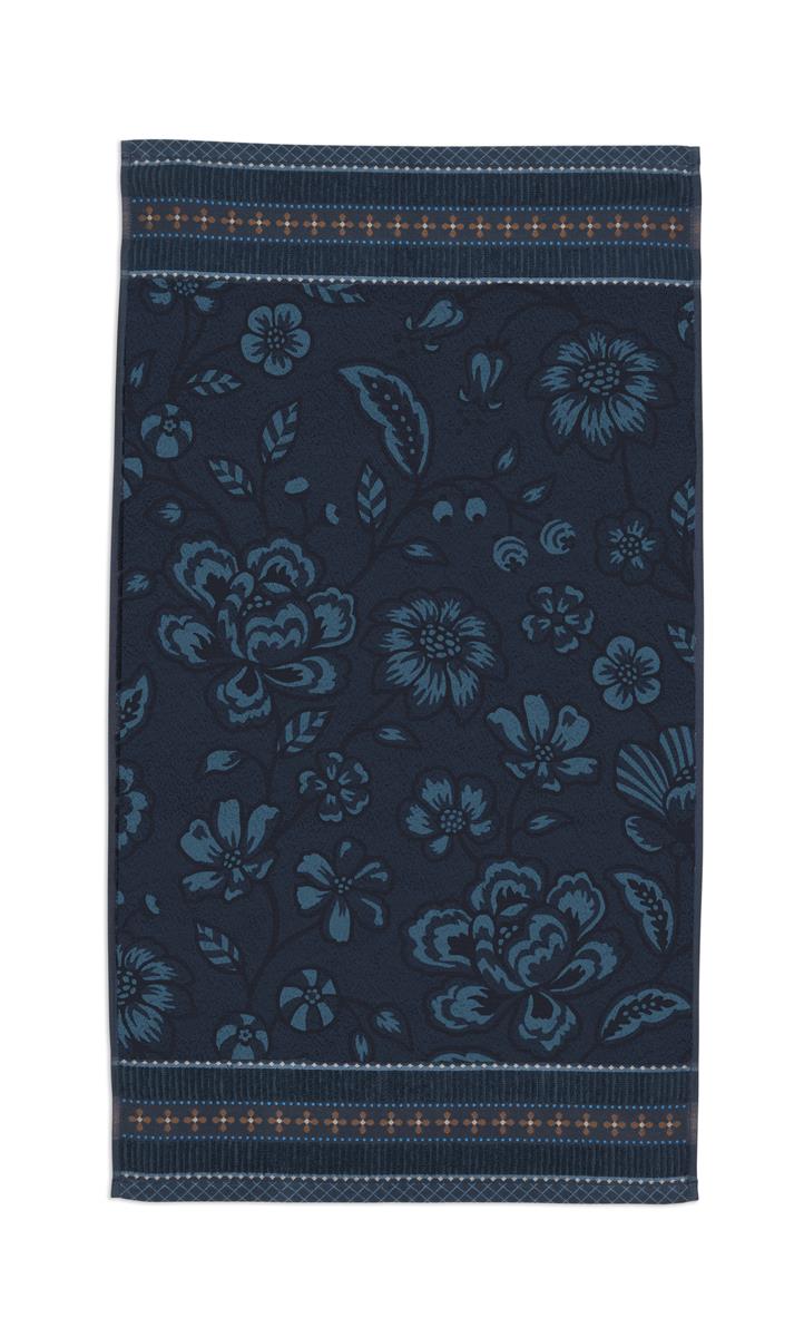 Pip Studio Jasmin Handdoek Donker Blauw 55x100 Set van 3