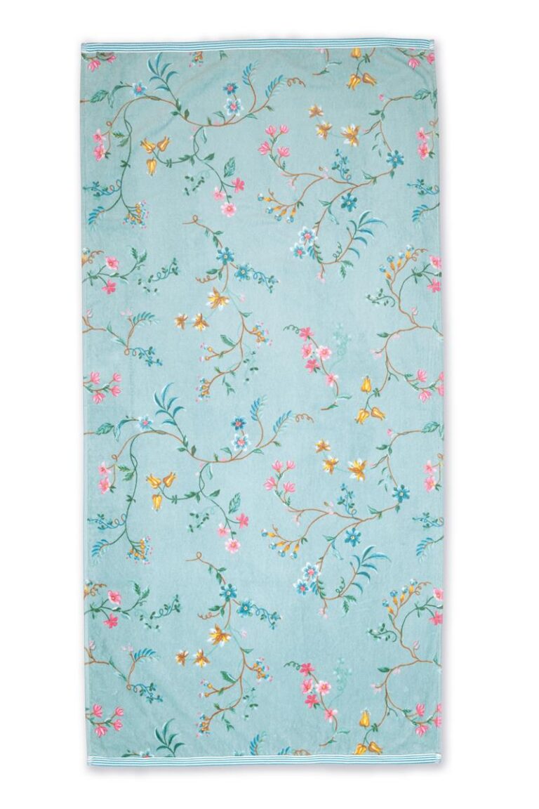 Pip Studio Les Fleurs Badlaken Blauw 70x140