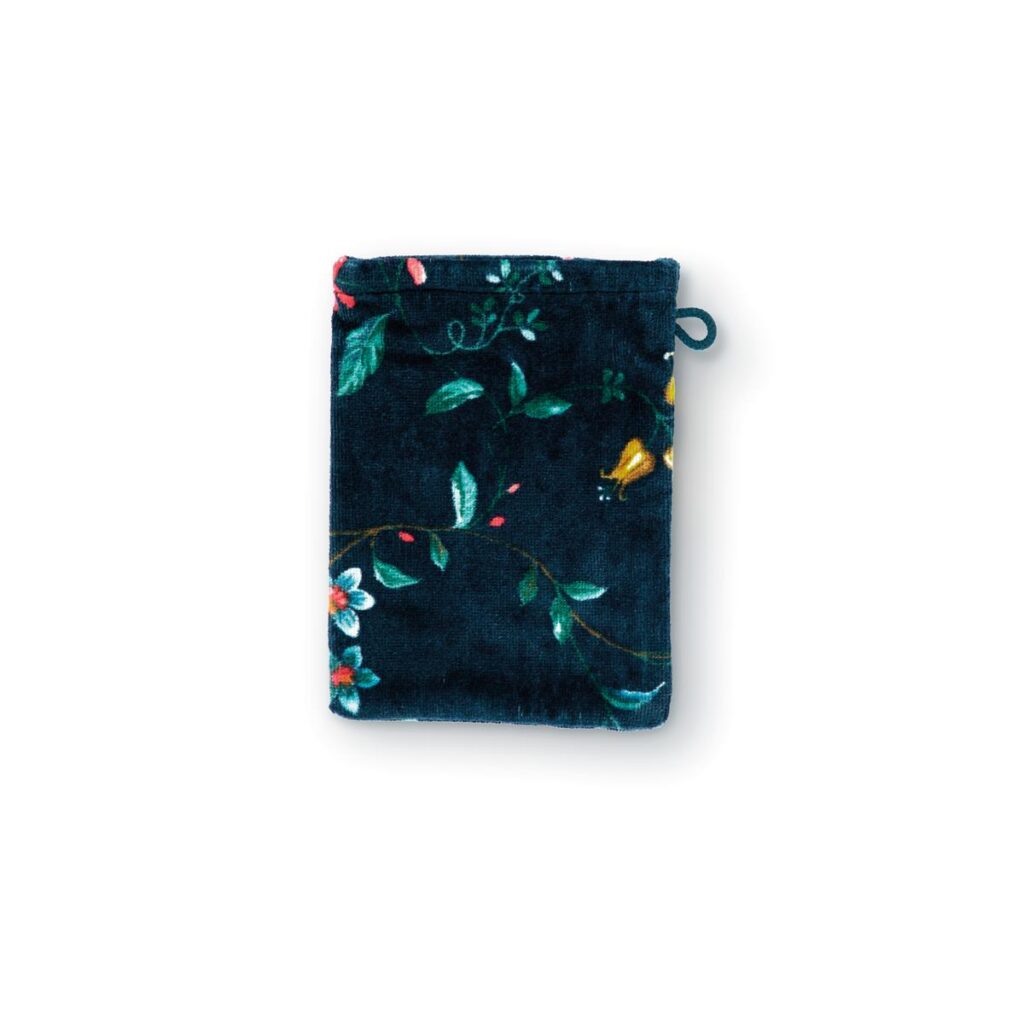 Pip Studio Les Fleurs Washand Dark Blue 16x22 Set van 3