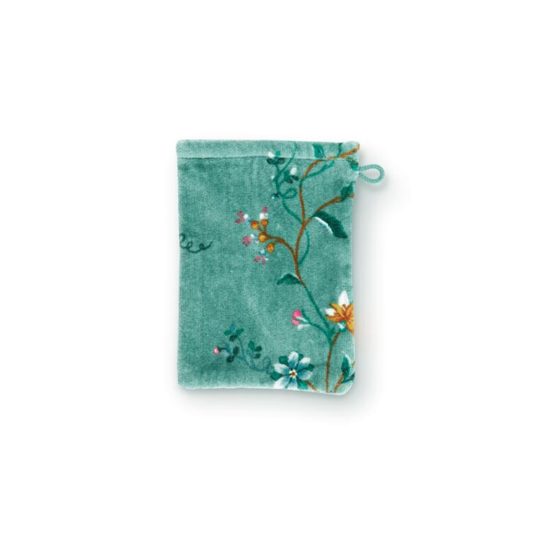 Pip Studio Les Fleurs Washand Green 16x22 Set van 3