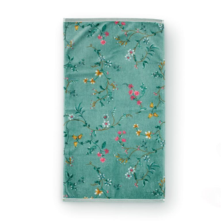 Pip Studio Les Fleurs Handdoek Groen 55x100 Set van 3