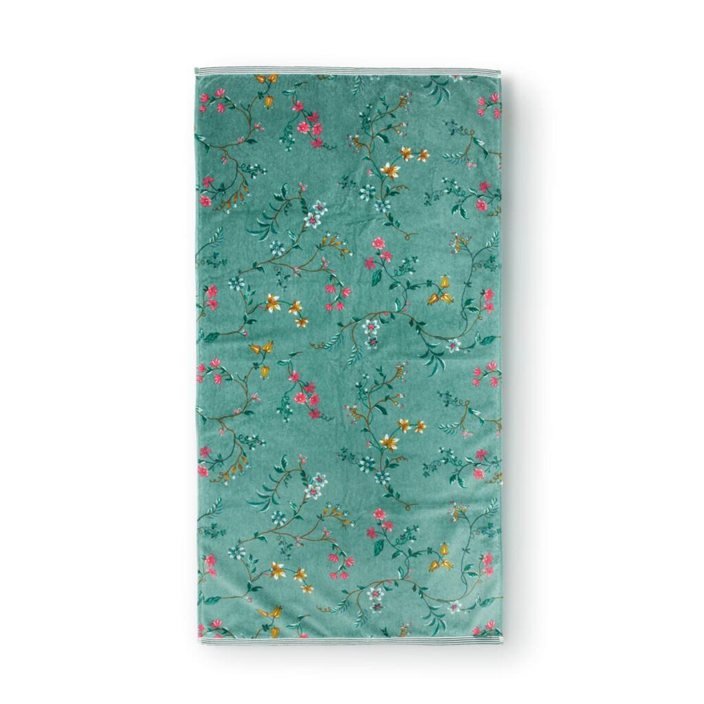 Pip Studio Les Fleurs Badlaken Groen 70x140