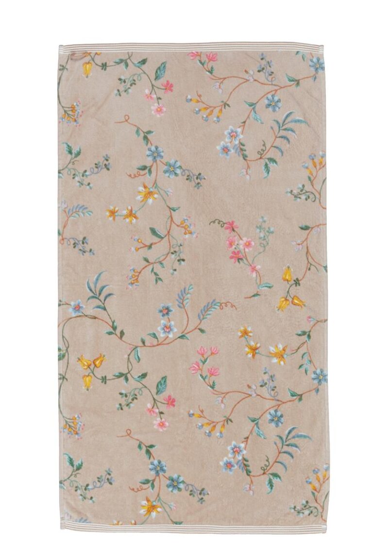 Pip Studio Les Fleurs Handdoek Khaki 55x100 Set van 3