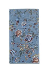 Pip Studio Secret Garden Handdoek Blauw 55x100 Set van 3