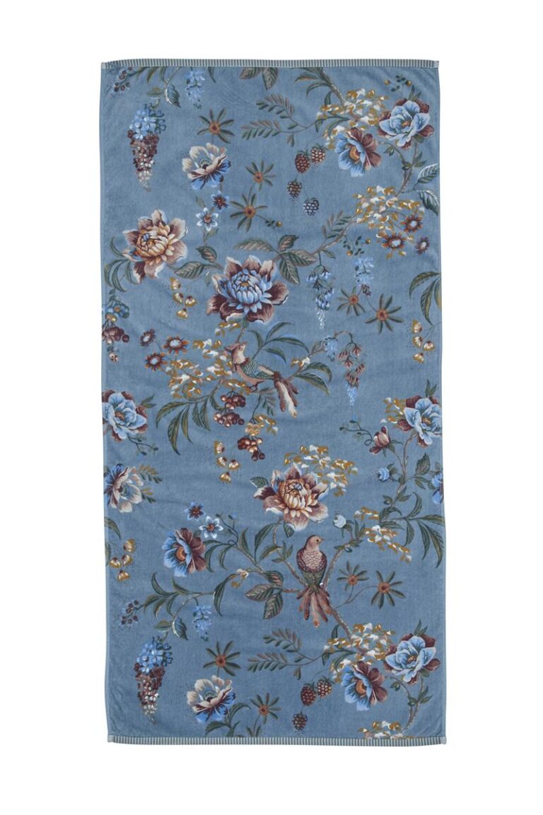 Pip Studio Secret Garden Badlaken Blauw 70x140