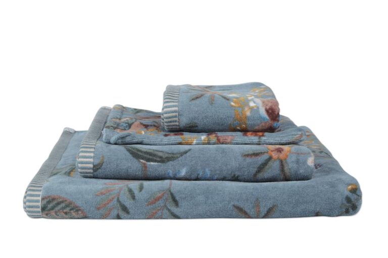 Pip Studio Secret Garden Badlaken Blauw 70x140