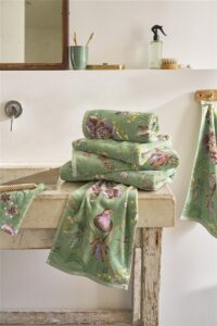 Pip Studio Secret Garden Washand Green 16x22 Set van 3