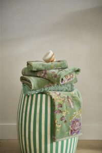 Pip Studio Secret Garden Handdoek Groen 55x100 Set van 3