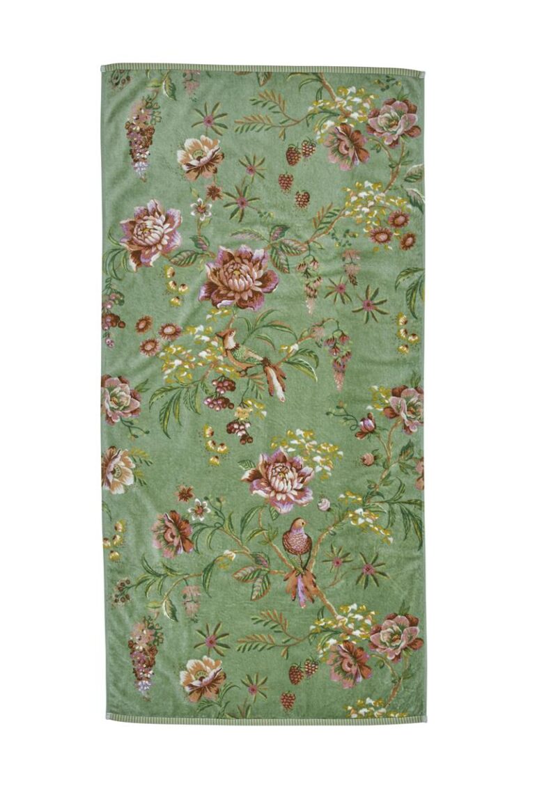 Pip Studio Secret Garden Badlaken Groen 70x140