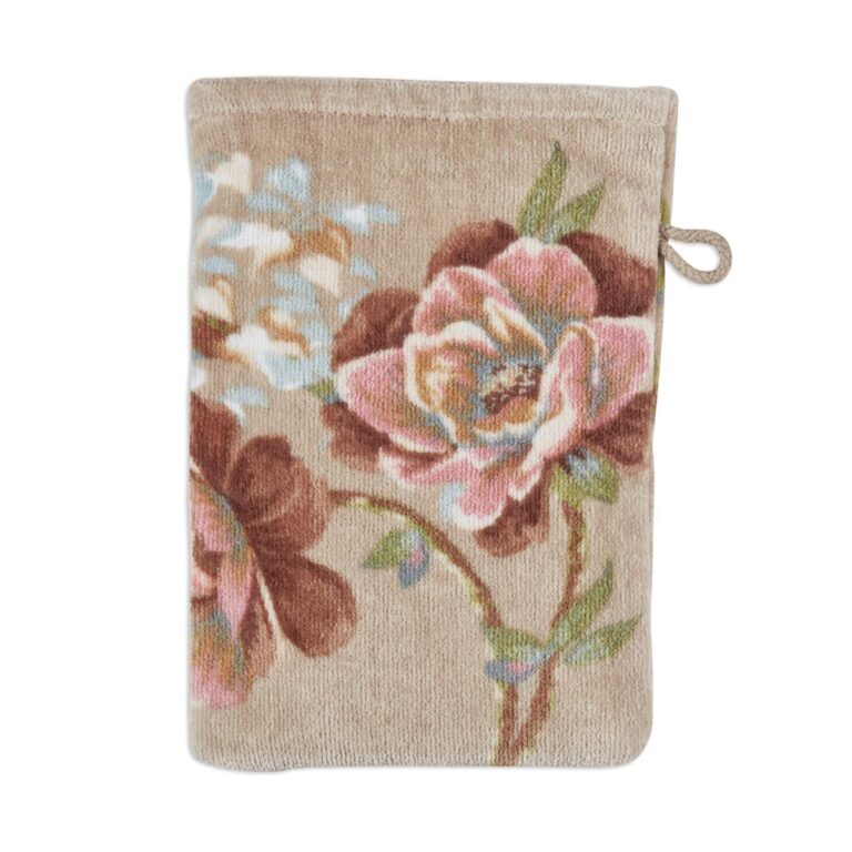 Pip Studio Secret Garden Washand Khaki 16x22 Set van 3