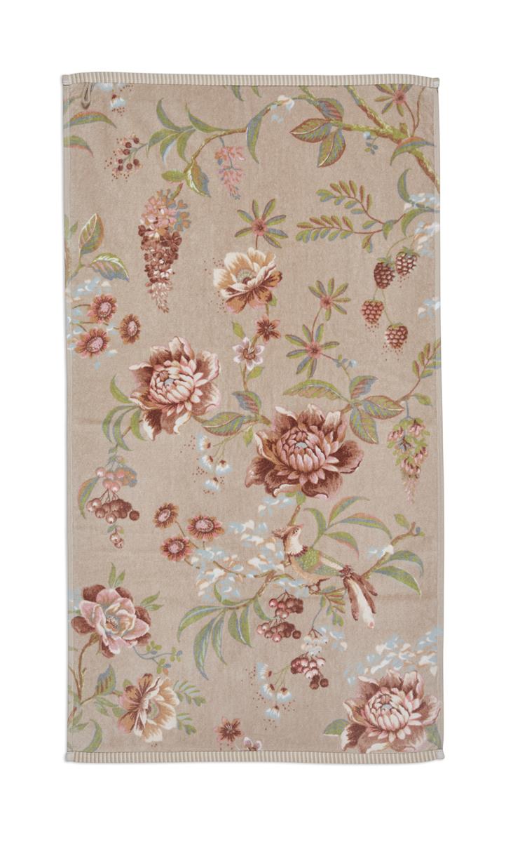 Pip Studio Secret Garden Handdoek Khaki 55x100 Set van 3