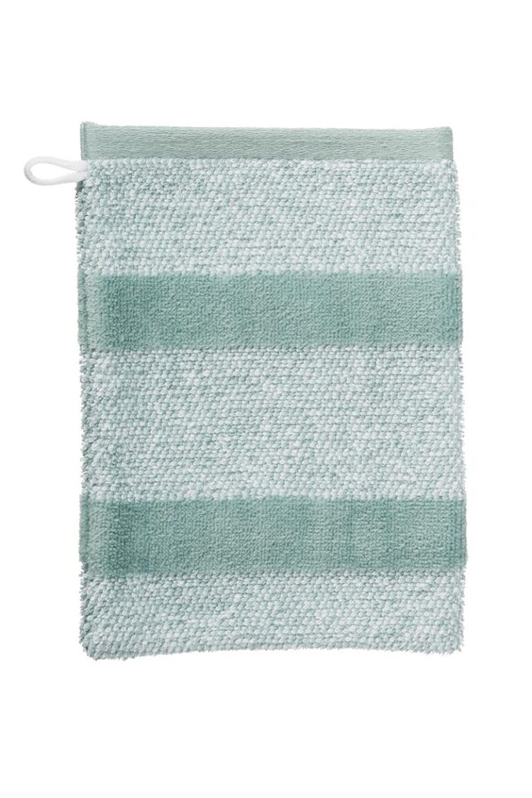 Beddinghouse Sheer Stripe Washand Green 16x22 Set van 3