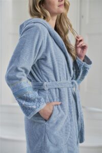 Pip Studio Soft Zellige Badjas Blauw Grijs L