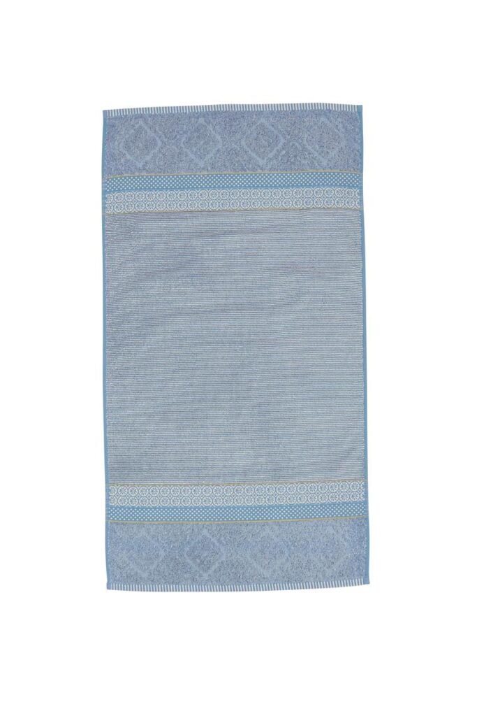 Pip Studio Soft Zellige Handdoek Blauw Grijs 55x100 Set van 3