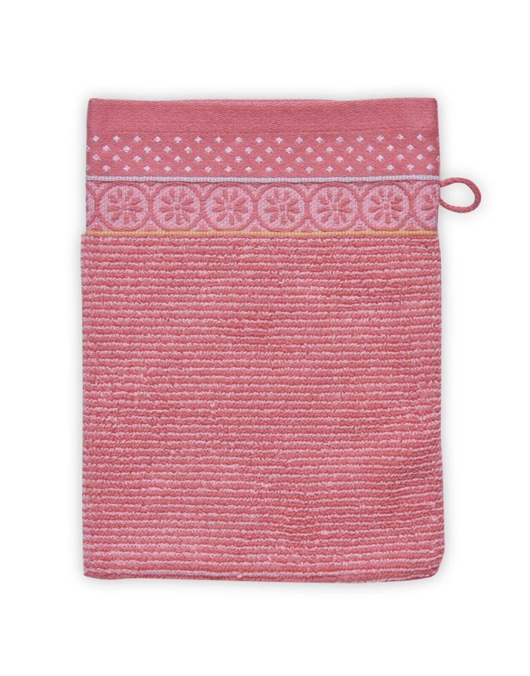 Pip Studio Soft Zellige Washand Coral 16x22 Set van 3