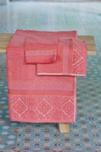 Pip Studio Soft Zellige Washand Coral 16x22 Set van 3