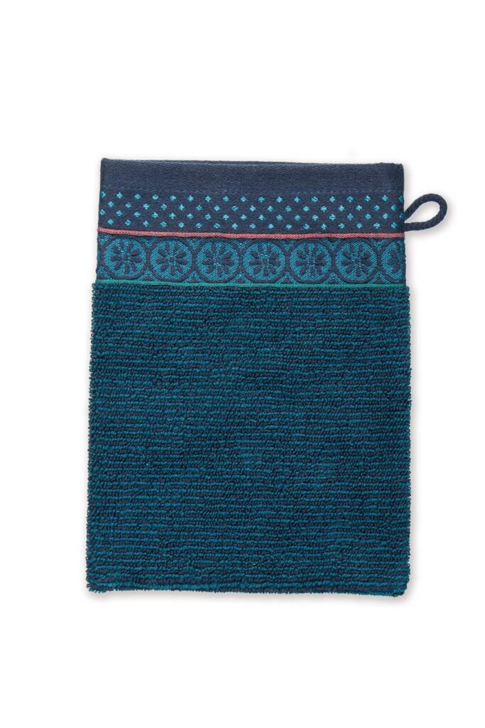 Pip Studio Soft Zellige Washand Dark Blue 16x22 Set van 3