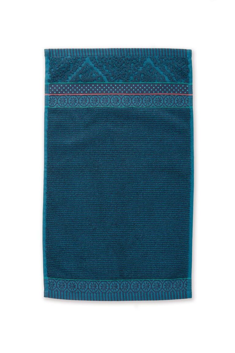 Pip Studio Soft Zellige Gastendoek Donker Blauw 30x50 Set van 3