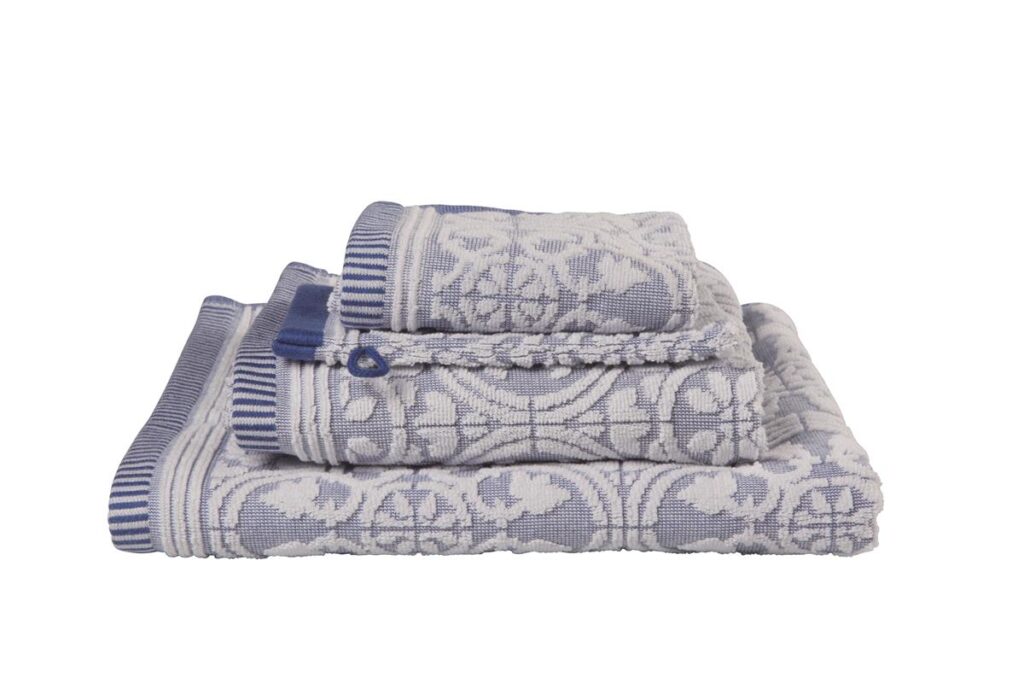 Pip Studio Tile de Pip Handdoek Blauw 55x100 Set van 3