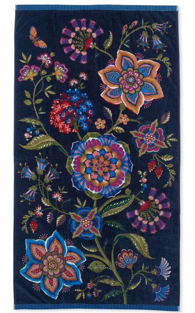 Pip Studio Viva la Vida Strandlaken Dark Blue 100x180