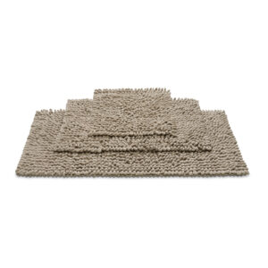 De Vandyck Nevada badmat Linen is een beige, rechthoekige badmat met een subtiel reliëf en een verzorgde uitstraling.