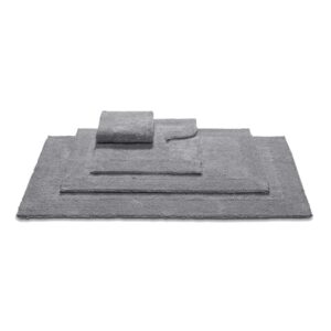 De Vandyck Scala luxe toiletmat in de kleur Steelgrey heeft een luxe uitstraling en is verkrijgbaar in het formaat 55 bij 55 centimeter.